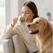 Tasse avec photo de chien, Mon cœur appartient à