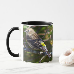 Tasse avec photo d'oiseau paruline