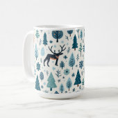 tasse avec rennes d'hiver (Devant gauche)