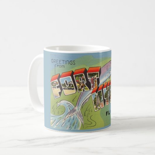 Tasse avec salutations de Ft. Myers Floride (Devant gauche)