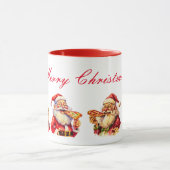 Tasse avec Santa mangeant une pizza (Centre)
