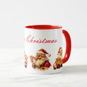 Tasse avec Santa mangeant une pizza (Devant droit)