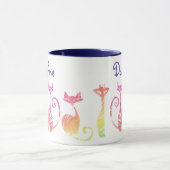 Tasse avec silhouettes de chats tourbillonnants ad (Centre)