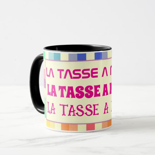Tasse avec texte modifiable mok (Voorkant links)