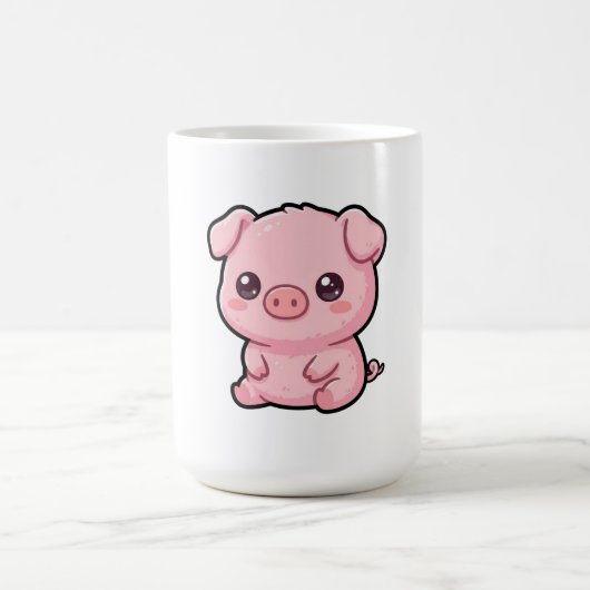 Tasse avec un bébé cochon mignon (Centre)