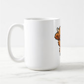 Tasse avec un bébé vache Highland mignon (Gauche)