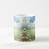 Tasse avec un faon de daim biche debout dans des f (Centre)