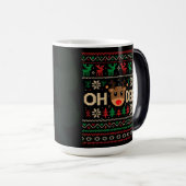 Tasse avec un vilain pull de Noël 'Oh Deer' (Devant droit)