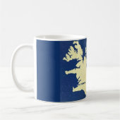 Tasse avec une carte vintage de l'Islande (Gauche)