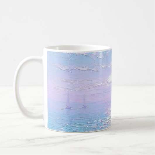 Tasse avec une impression de paysage marin (Gauche)