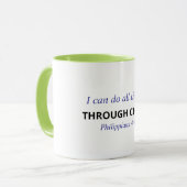 Tasse avec verset biblique chrétien - Philippiens (Devant gauche)