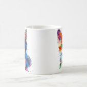 Tasse avec visage de chat mignon couleur vive - Ca (Centre)