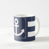 Tasse Aweigh de marin d'Ancres dans la marine (Devant droit)