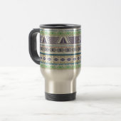 Tasse aztèque colorée et unique d'art (Devant gauche)