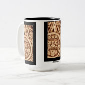 Tasse aztèque de détail de calendrier d'AfriMex (Devant gauche)