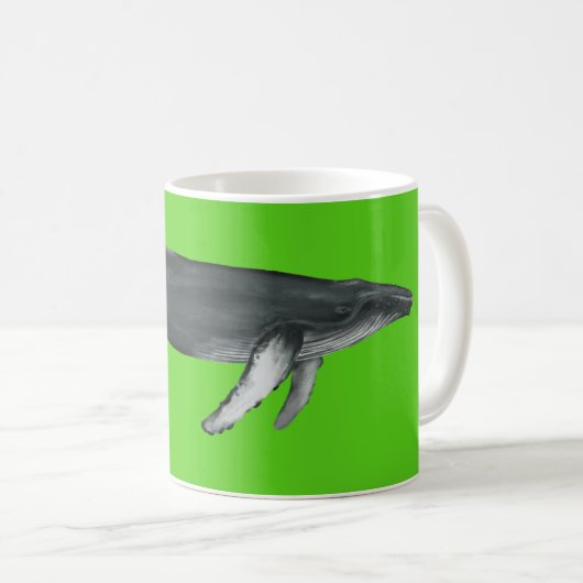 Tasse Baleine à Bosse Verte (Devant droit)