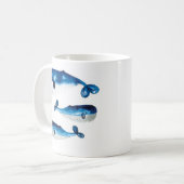 Tasse - baleine bleue pour aquarelle (Devant gauche)