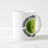 Tasse Balle de Tennis Personnalisée avec Texte de Grande (Devant droit)