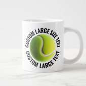 Tasse Balle de Tennis Personnalisée avec Texte de Grande (Droite)