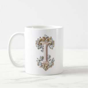 Tasse Baroque avec la lettre 'I' pour une princess