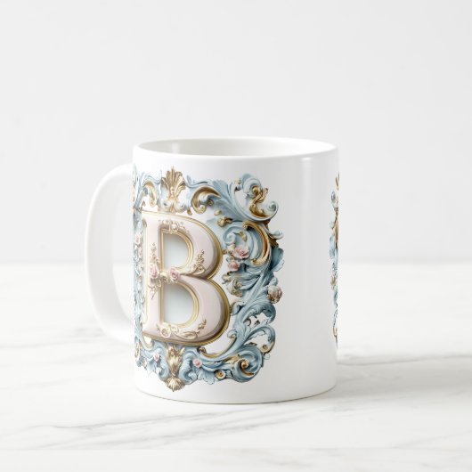 Tasse Baroque Monogramme 'B' pour une Princesse du (Devant gauche)