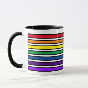 Tasse - Barres colorées de l'arc-en-ciel