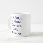 Tasse Be a Nice Human – Citation positive tendance (Devant gauche)