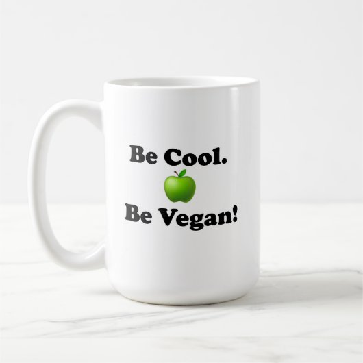 Tasse Be Cool, Be Vegan (Gauche)