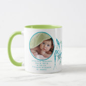 Tasse bébé avec photo bébé Stats de naissance impo (Gauche)