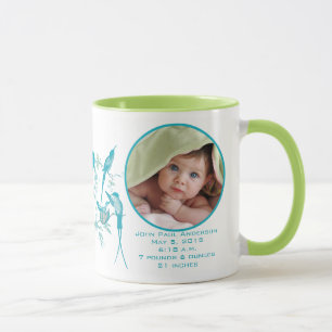Tasse bébé avec photo bébé Stats de naissance impo