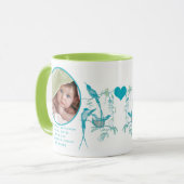 Tasse bébé avec photo bébé Stats de naissance impo (Devant gauche)