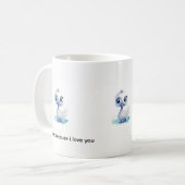 Tasse bébé canard blanc juste parce que je t'aime (Devant gauche)