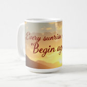 Tasse « Begin Again » de 15 onces (Devant gauche)