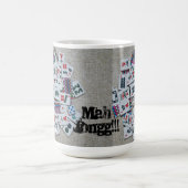 Tasse beige de jongg d'heure-milliampère (Centre)