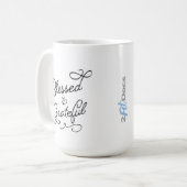 Tasse bénie et reconnaissante (15oz) (Devant gauche)