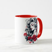 Tasse bicolore de créateur unique (Devant droit)