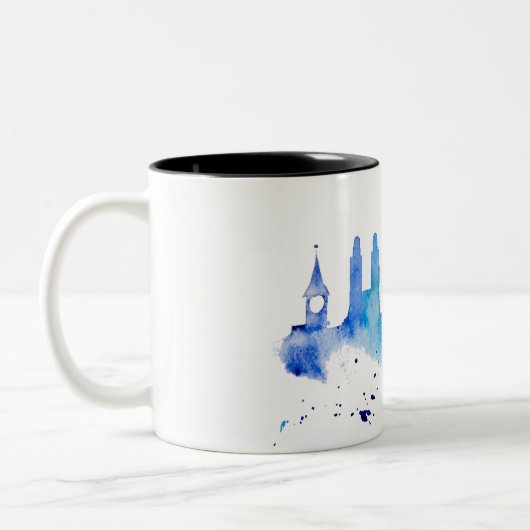 Tasse bicolore de Zurich Skyline (Gauche)