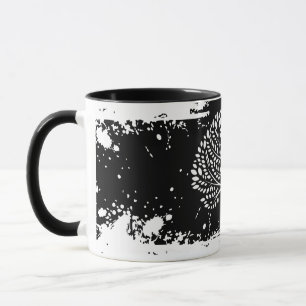 Tasse bicolore éclaboussée de l'Arbre de Vie