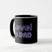 Tasse bicolore Pixel Level Up Papa Joueur (Devant gauche)