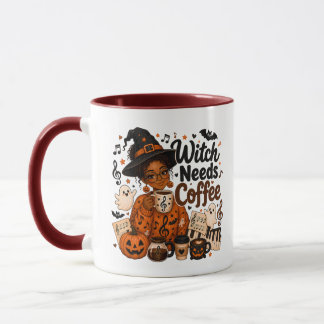 Tasse bicolore pour professeur de musique sorcière