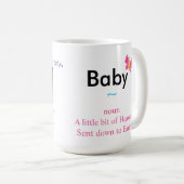 Tasse bienvenue de coutume de bébé (Devant droit)