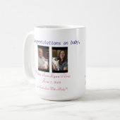 Tasse bienvenue de coutume de bébé (Devant gauche)