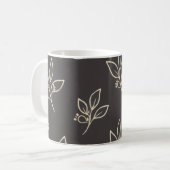 Tasse Black Leaf | Tasse à café moderne (Devant gauche)