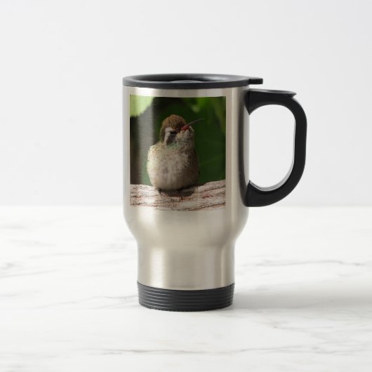 tasse Blanc-à oreilles de voyage de colibri, (Droit)