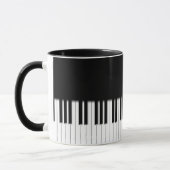 Tasse - blanc de noir de clavier de piano (Gauche)