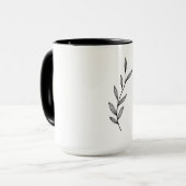 Tasse blanche avec design fait main (Devant gauche)