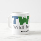 Tasse blanche avec le logo (Devant gauche)