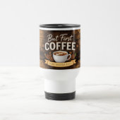 Tasse blanche avec motif en bois (Centre)