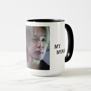 Tasse blanche avec photo de Jimin
