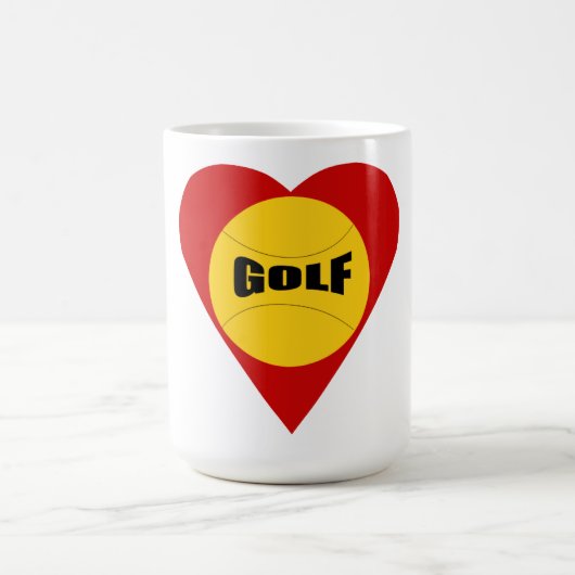 Tasse blanche classique AMOUR GOLF (Centre)